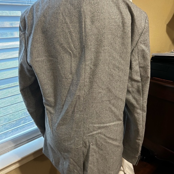 Banana Republic Men’s Slim Fit 42R Wool Grey Houndstooth Sports Coat NWT - Picture 2 of 16